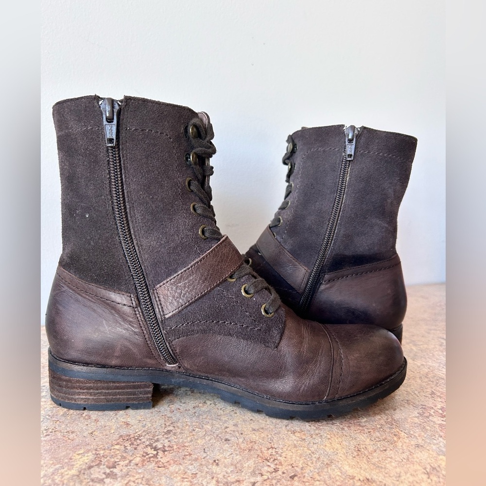 Abeo Dayton Brown Leather Heeled Boots with inside zip size 7 - Picture 8 of 9